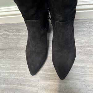 Sam Edelman black suede Hai boots worn twice